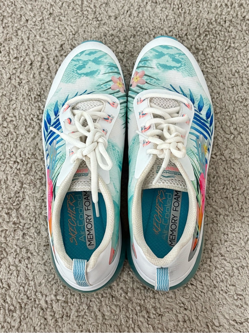 Skechers Memory Foam Tropical Print Sneakers